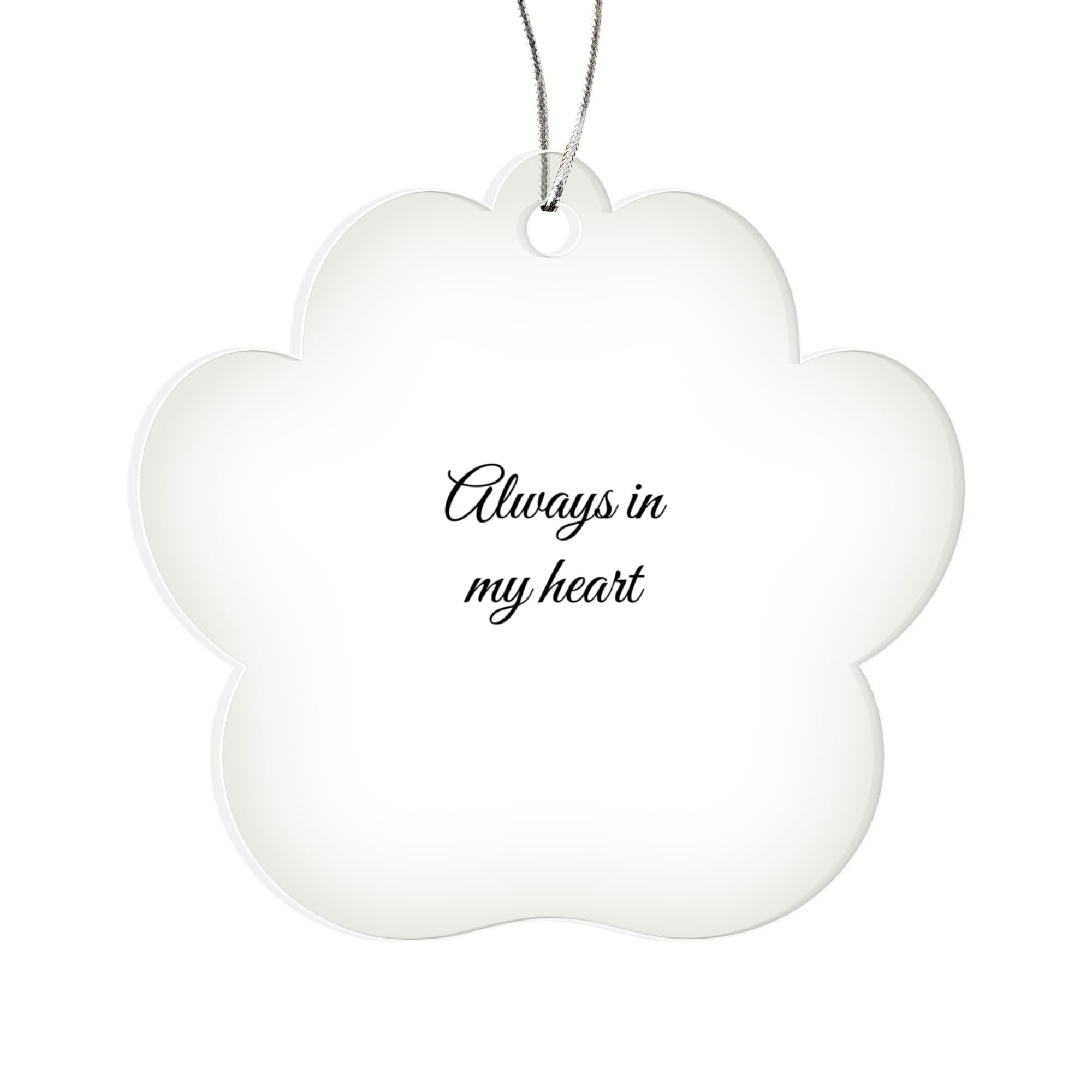 Paw Print Memorial Ornament — Always In My Heart