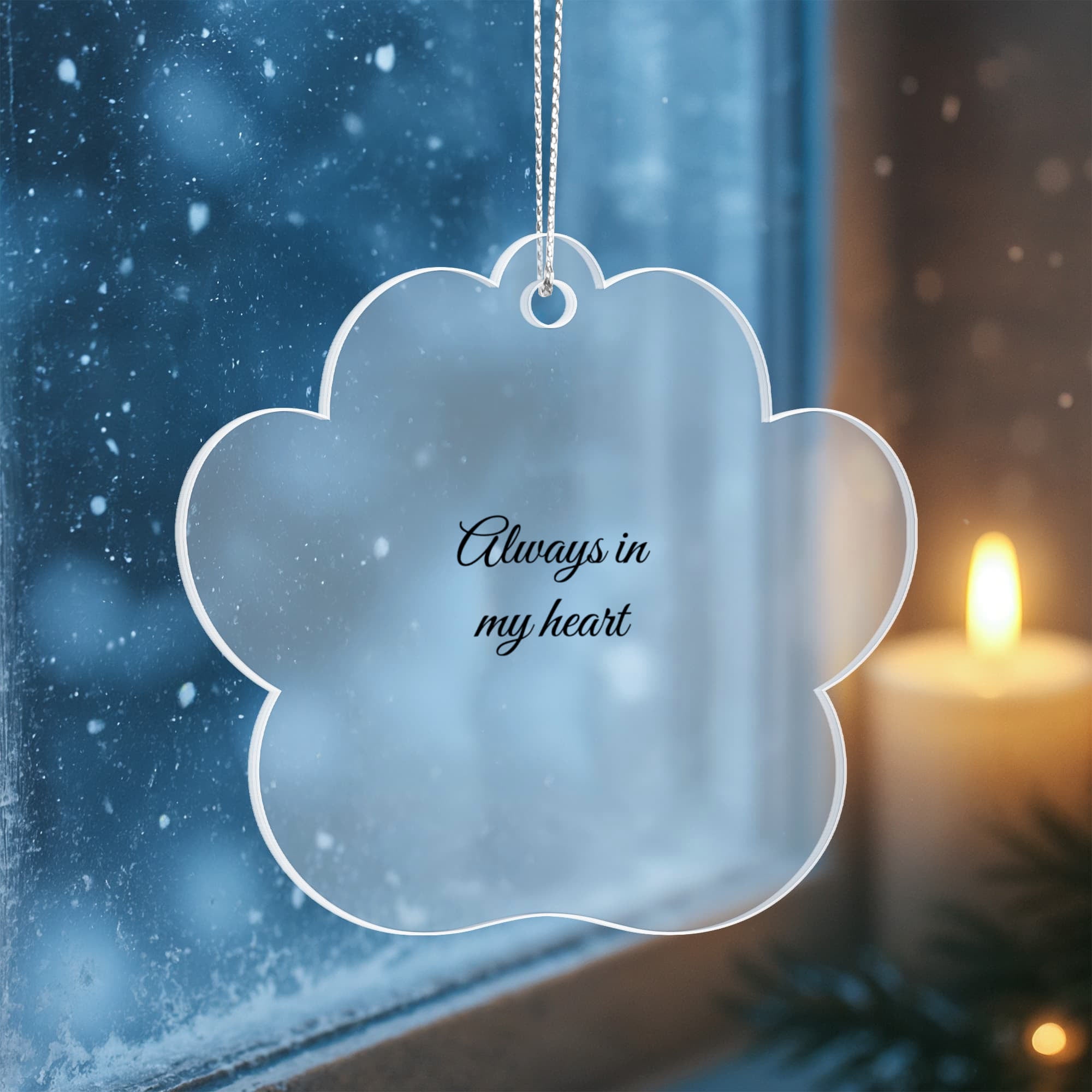 Paw Print Memorial Ornament — Always In My Heart