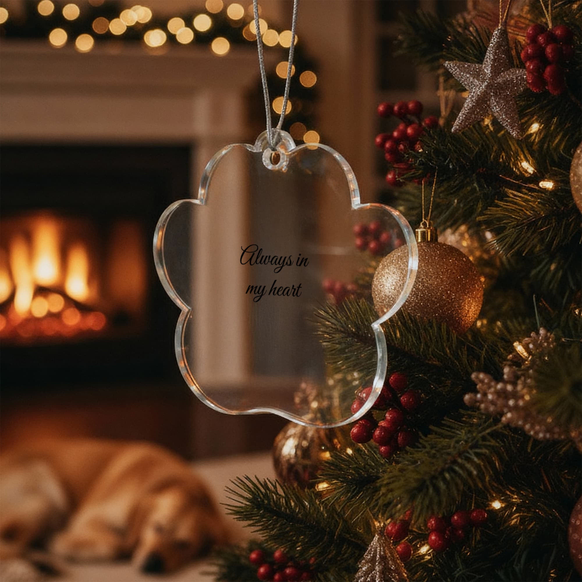 Paw Print Memorial Ornament — Always In My Heart