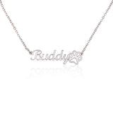 Personalized paw necklace