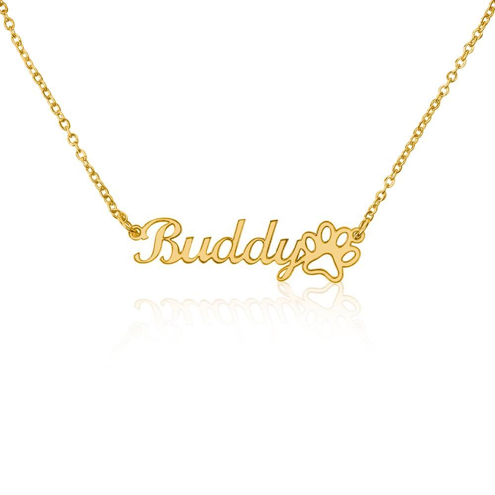 Always In My Heart — Personalized Pet Memorial Paw Necklace