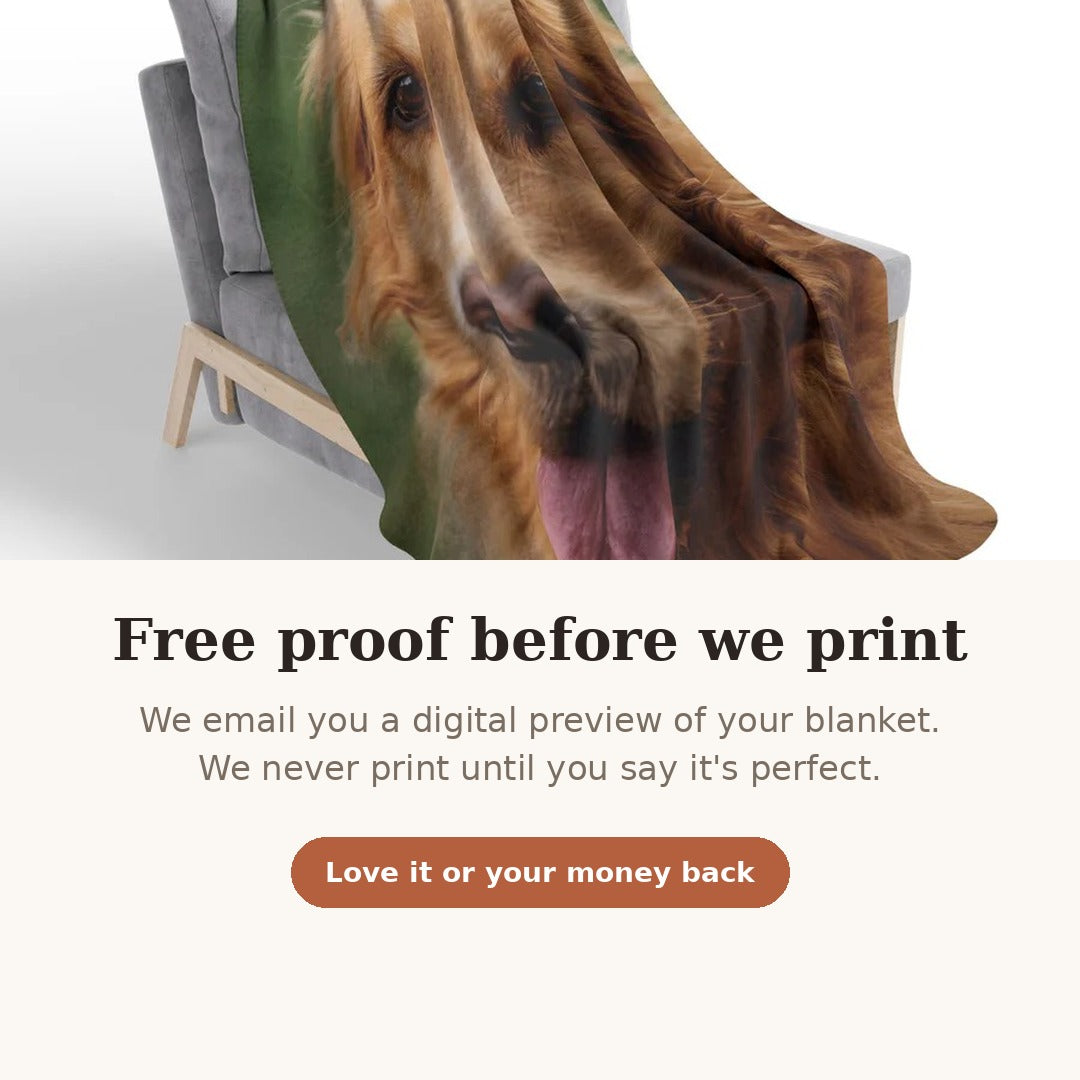 Custom Pet Portrait Blanket — Keep Them Close