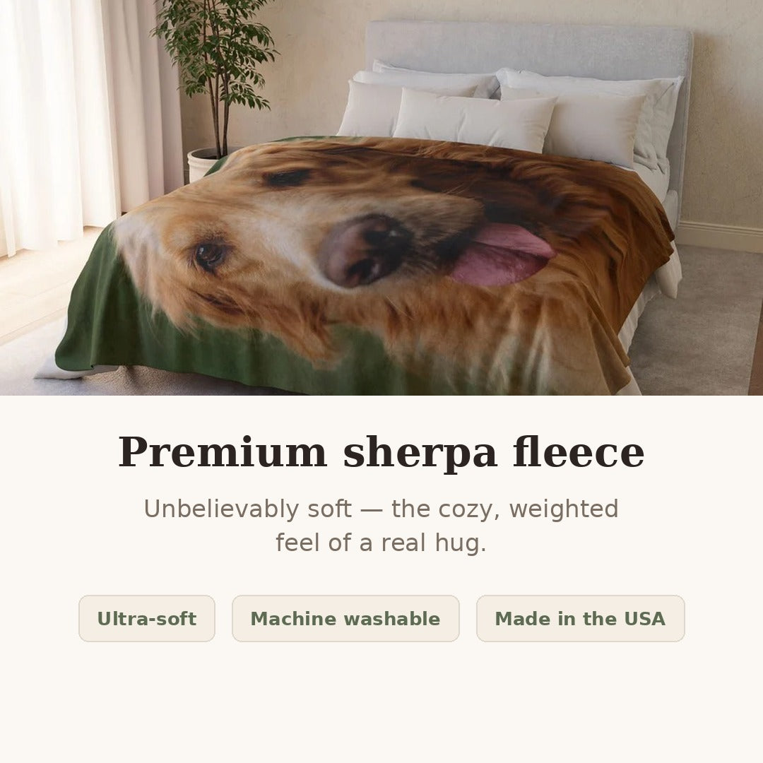 Custom Pet Portrait Blanket — Keep Them Close